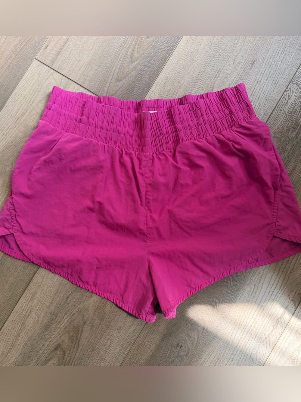 Women's Fuchsia Elastic-Waist Shorts